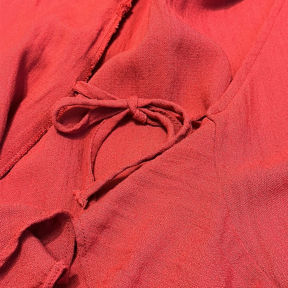Lulus Buttoned Wrap Dress - Picture 4 of 5